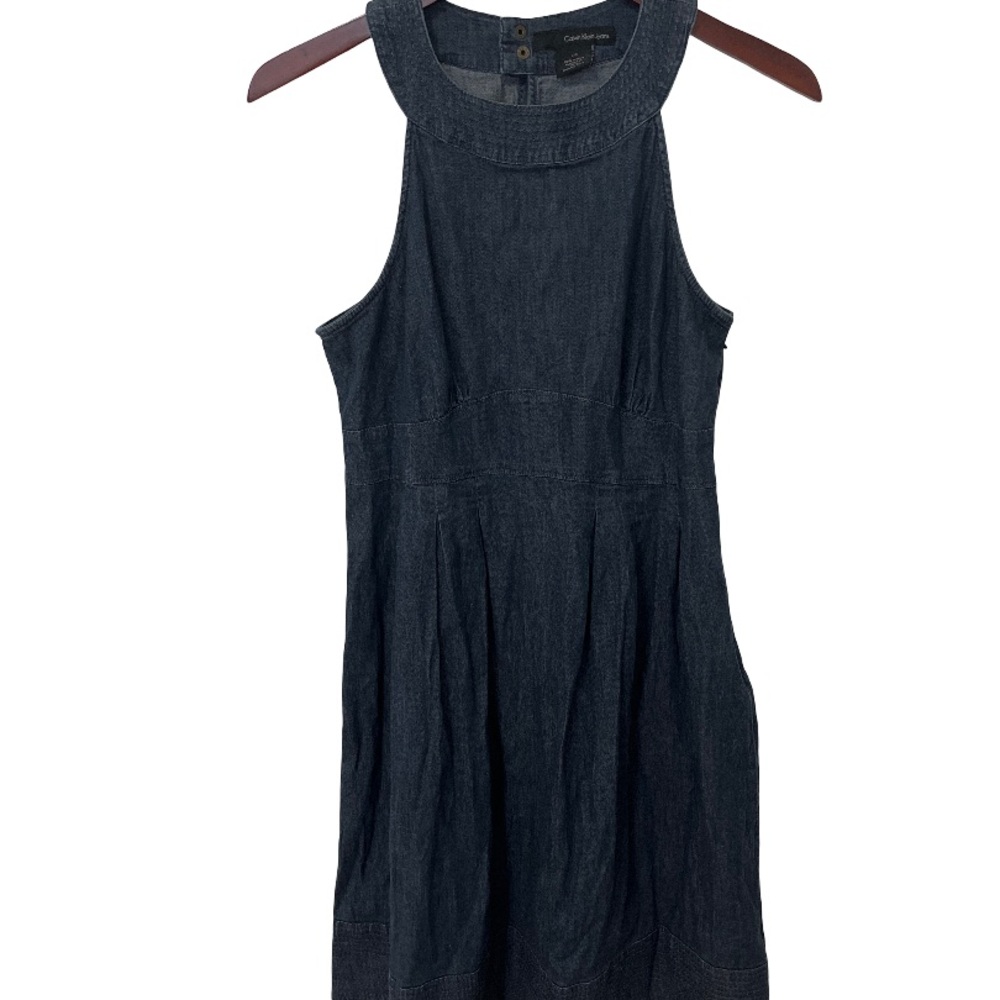 Calvin Klein Women's Denim Dress L Nautical Costal Grandmother